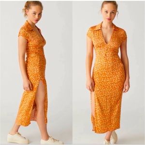 Urban Outfitters Orange Chantelle Midi Dress